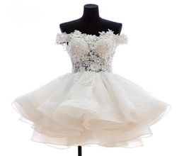 2021 New Lovely Short Homecoming Dresses Sweetheart Flowers Organza Graduation Dresse Party Prom Formal Gown Mini Party Dresses7276038