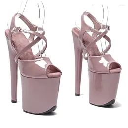 Dance Shoes Women 20CM/8inches PU Upper Sexy Exotic High Heel Platform Party Sandals Pole Model Shows 260