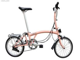 Bikes Ride-Ons 3SIXTY Folding Bike 6speed M-Bar S6 Pink L240319