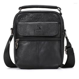 Bag Men Genuine Leather Small Shoulder Crossbody Retro Cowhide Men's Casual Totes Handbag Male Business