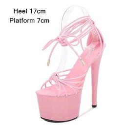 Dress Shoes Shuzumiao wedding shoes bride 15 17 CM High Heels Sexy Platform Sandals Girls Shoe for Party Club Pole Dancing shine Women H240321DPLGWCVW