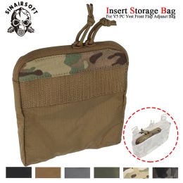 Bags Tactic Vest Slim Kangaroo Insert Half Pocket Zipper Bag Outdoor Sport Gears Storage DOPE Front Flap Hunting Paintball Accessory