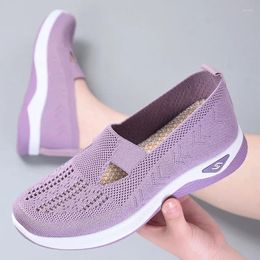 Casual Shoes 2024 Summer Comfort Women's Fashion Soft Sole Breathable Hollow Out Flat For Women Zapatos De Mujer