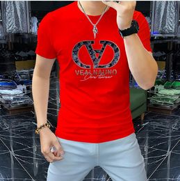 Fashion mens t shirts designer T shirts Beads Tops Tees Man Polos Cotton Casual Shirt Short Sleeve Luxury Hip Hop Streetwear Fashion couple outfit