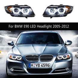 Daytime Running Lights Streamer Turn Signal Indicator For BMW E90 320i 325i LED Headlight 05-12 Front Lamp Auto Parts High Beam