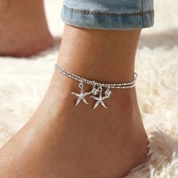 Anklets European And American Fashion Starfish Bell Anklet Personality Trend Beach Is Versatile