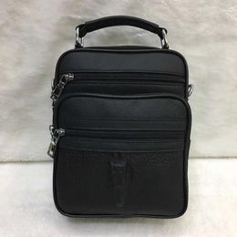 Bag Genuine Leather Men's Vertical Large Capacity Handbag Crocodile Pattern Business Male Briefcase IPad Tote