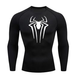 Sun Protection Sports Second Skin Running Tshirt Mens Fitness Rashgarda MMA Long Sleeves Compression Shirt Workout Clothing 240312