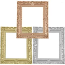 Frames 3 Pcs Miniature Po Frame Decor Model Picture Ornaments Display Stand House Models Accessory Resin Micro