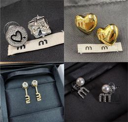 Fashion Designer Stud Earring Women Boutique Jewelry Charm Love Gift Gold Sier Plated Earrings