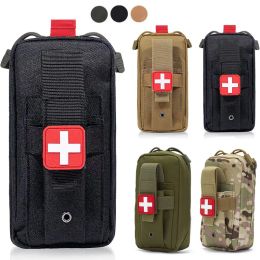 Survival Tactical Molle EDC Pouch Empty EMT Emergency Scissors Bandage Tourniquet First Aid Kit Medical Survival Tools IFAK Waist Pack