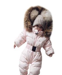 Jumpsuits Winter Clothes Infant Baby Snowsuit Boy Girl Romper Jacket Hooded Jumpsuit Warm Thick Coat Outfit Kids Outerwear Clothin7765000