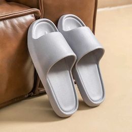 Slippers Women Beach Slides Leather Texture Solid Mens Indoor Bathroom Anti Slip Lightweight Eva Flip Flop Couple Sandals Summer01OZWV H240322