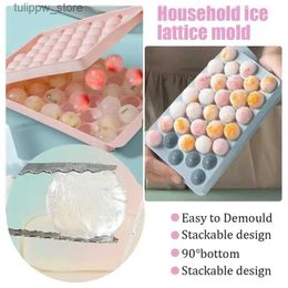 Ice Cream Tools Boll Hockey Round Rhombus Ice Mould Ice Boll Tray Maker Plastic Ice Mold Ice Ball Mold Food Grade Mold Kitchen Gadge L240319