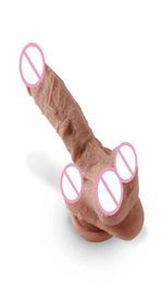 Nxy Dildos Dongs Super Soft Silicone Rubber Women with Big Real Balls Sextoy Penis Toy for Lesbian Artificial 2205115526580