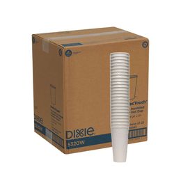 Dixie Perfectouch Oz. Insulated Paper Hot Coffee Cup by GP PRO (georgia-pacific), White, 5320W, 500 Count (25 Cups Sleeve, 20 Sleeves Per Case)