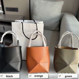 Women Designer Bags New Simple Deformation Folding Geometry Bag Leather Handbag Shoulder Crossbody Large Capacity Tote Bag