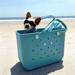 Trendy Shoulder Bags Beach Bag Eva Designer Handbags Tote Basket Hole Portable Travel Storage Designer Bag 240311