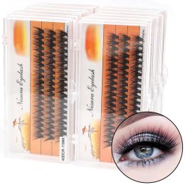 Eyelashes 10Boxes Wholesale Individual Lashes 3 Rows Clusters Eyelash Extension 10/20/30/40D Natural Russian Volume False Eyelashes Makeup