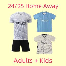 Erling Haaland Man City 24 25 Soccer Jersey Oscar Bobb Ederson Kyle Walker Ruben Dias Mateo Kovacic Josko Gvardiol Sergio Gomez Kid Kit Home Away