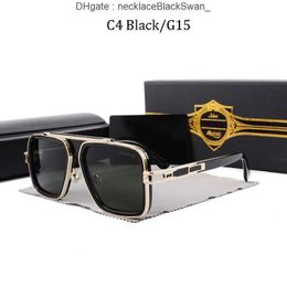 2024 Fashion Vintage Classic Square Pilot Style Sunglasses for Men High Quality Brand Design Sun Glasses with Case Designer Dita FTKV