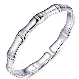 Bangle All-Match Fashion Trendy Silver-Plated Bamboo Bracelet Glossy Japanese And Korean Simple Generation Hair