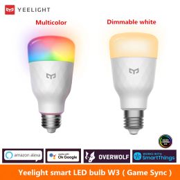 Control New Yeelight Smart LED Bulb W3 Multicolor white Atmosphere Lamp E27 App Voice Control For Xiaomi mijia Google Home Alexa IFTTT