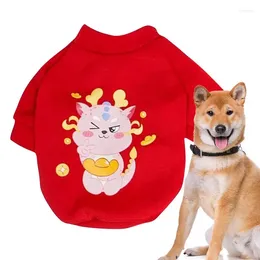 Dog Apparel Winter Coat Cold Weather Thermal With Dragon Pattern Coats For Cat Chinchilla