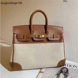 Designer Bags Womens Handbags 5a 2024 and Winter New Highend Cloth with Leather Gold Brown One Shoulder 2ffs Have Logo Brpi
