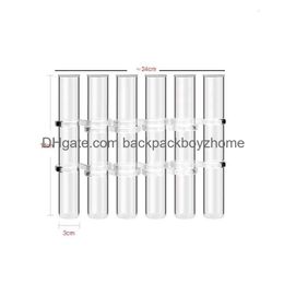 Vases Hinged Flower Glass Vase Test Tube Creative Plant Holder Hydroponic Container Living Room Office Dining Table Floral Home Decor Dhwgi