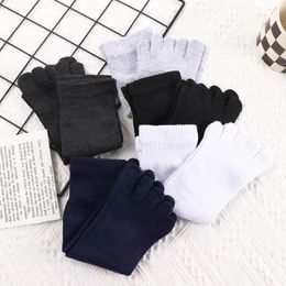 Men's Socks Soft Casual Five Toe Running Solid Color Sports Middle Tube Five-Finger