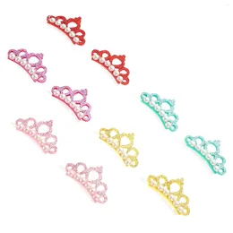 Dog Apparel 10pcs Hairpins Pet Hair Styling Clips Crown Model Decors