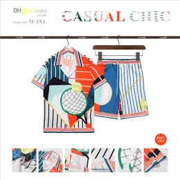 Casablanc- Designer New Spring/summer Leisure Fashion T-shirt Street Hip Hop Men's Print Orange Shirt M-3XL
