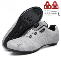 Footwear Professional Men's Cycling Shoes Ultralight Breathable Mountain Bike Cleats Shoes Selflocking Racing Road Bike SPD Sports Shoes