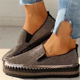 Casual Shoes Women Flat Glitter Sneakers Female Mesh Lace Up Bling Platform Comfortable Plus Size Vulcanised Zapatos Para Mujer