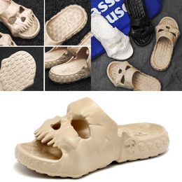 Popular Positive EVA Shoes Skull Feet Thick Sole Sandals Summer Black Beach Men's Shoes Breathable Slippers GAI 40-45