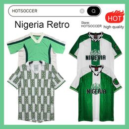 Retro Nigeria 1994 Home Away Soccer Jerseys Kanu Okocha Finidi Nwogu Futbol Kit Vintage Football JERSEY Classic Shirt 1996 1998 hotsoccer