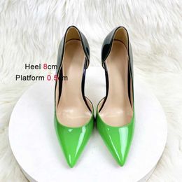 Dress Shoes 2023 New Gradient Colour Inner Hollow High Heels Celebrities Womens Pointed Toe Pumps 12CM Slim Heel Shallow Mouth Single H240321