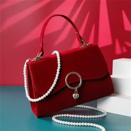 Stylish Shoulder Bags Wedding Designer Handbags Tote Bag Womens Bridal Luxury Sense Small Cross Body Handbag 240311