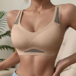 Bras Women'S Comfortable Sexy Hollow Mesh Underwear With Traceless Back Thin Breathable Bra Intimate Sport Wireless Brassiere