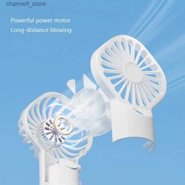 Electric Fans Handheld desktop fog fan USB charging portable small air cooler 4-speed humidifier fan suitable for home/office/dormitoryY240320