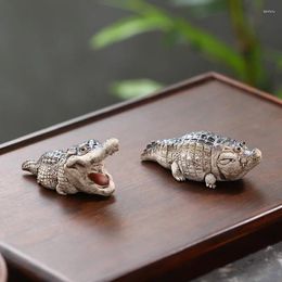 Tea Pets Yixing Purplue Sand Pet Crocodile Decoration Financial Ceremony Accessories Table