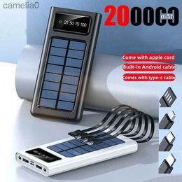 Cell Phone Power Banks 200000 mAh ultra large capacity power pack solar charging power pack with four wires suitable for iPhone Samsung 2024C24320