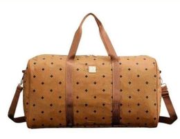 Designer duffel bag luxury women travel bags hand luggage men pu leather handbags large cross body bag totes 55cm m035