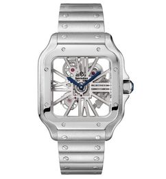 U1 Top-grade AAA Luxury Designer Men Watch Skeleton Automatic Stainless Steel Women Watches Baked Blue Needle Fashion Ladies Montre De Luxe Wristwatches