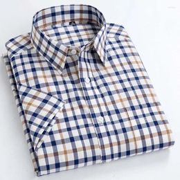 Men's Casual Shirts In Shirt Hight Qulity 8XLplus Size Cotton Summer Short Sleeve For Men Slim Fit Plain Office Clothes