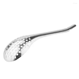 Tea Scoops 1Pcs Stainless Steel 56 Holes Caviar Spoon Useful Kitchen Cooking Gadgets Colander Egg Yolk