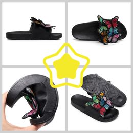 2024 Women Summer Craft Embroidered Three Dimensional Butterfly Slippers GAI sandals easy matching Unique Design Outwear embroidery Extremely Slim minority