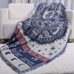 Carpets Constellation Pattern Knitted Sofa Towel Blanket Cover Thread Living Room Bedroom Rug Soft Carpet Bedspread Tablecloth