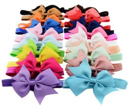 20 Colors Baby Hair Headband Bows 4 Inch Ribbon Bow Headbands for Girls Children Hair Accessories Kids Princess Elastic Headdress 3880988